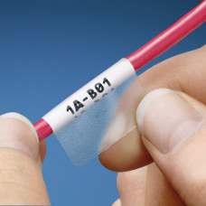 Panduit Wire & Cable Label - 1" Width x 2 1/4" Length - Rectangle - Thermal Transfer - Red - Vinyl - TAA Compliance S100X225VHTY