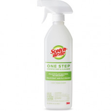3m Scotch-Brite One Step Disinfectant & Cleaner - Spray - 28 fl oz (0.9 quart) - 6 / Carton - Clear - TAA Compliance SB1STPRTU