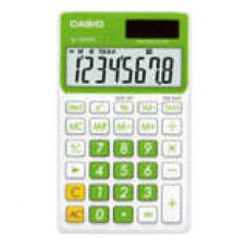 Casio SL-300VC Portable Calculator - 8 Digits - Battery/Solar Powered - Baby Leaf Green SL-300VC-GN