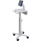 Ergotron StyleView Tablet Cart, SV10 - 24.50 lb Capacity - 4 Casters - 3" Caster Size - Metal, Steel - White, Aluminum - TAA Compliance SV10-1400-0