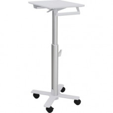 Ergotron StyleView S-Tablet Cart, SV10 - 30 lb Capacity - 4 Casters - 3" Caster Size - Metal, Steel - White, Aluminum - TAA Compliance SV10-1800-0