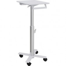 Ergotron StyleView S-Tablet Cart, SV10 - 30 lb Capacity - 4 Casters - 3" Caster Size - Metal, Steel - White, Aluminum - TAA Compliance SV10-1800-0