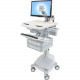 Ergotron StyleView Cart with LCD Arm, SLA Powered, 6 Drawers - 6 Drawer - 37 lb Capacity - 4 Casters - Aluminum, Plastic, Zinc Plated Steel - White, Gray, Polished Aluminum - TAA Compliance SV44-1261-1