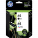 HP 65 Original Ink Cartridge - Pigment Black, Tri-color - Inkjet - Standard Yield - 120 Pages Black, 100 Pages Tri-color - 2 / Pack T0A36AN#140