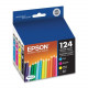Epson DURABrite 124 Original Ink Cartridge - Inkjet - 170 Pages - Black, Cyan, Magenta, Yellow - 4 / Pack - Design for the Environment (DfE) Compliance T124120-BCS