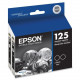Epson DURABrite 125 Original Ink Cartridge - Inkjet - 230 Pages - Black - 2 / Pack - Design for the Environment (DfE) Compliance T125120-D2