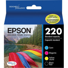 Epson DURABrite Ultra 220 Original Ink Cartridge - Combo Pack - Black, Cyan, Magenta, Yellow - Inkjet - Standard Yield - 4 / Pack T220120-BCS