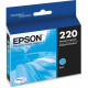Epson DURABrite Ultra 220 Original Ink Cartridge - Cyan - Inkjet - Standard Yield - 165 Pages - 1 Each T220220-S