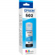 Epson T502, Cyan Ink Bottle - Inkjet - Cyan T502220-S