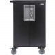 Bretford CoreX Cart - 3 Shelf - 4 Casters - 5" Caster Size - Steel - 29.5" Width x 26" Depth x 44.5" Height - Topaz - For 36 Devices TCOREX36-TZ