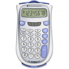 Texas Instruments TI1706 SuperView Handheld Calculator - Dual Power, Sign Change, 3-Key Memory, Large Display, Slide-on Hard Case, Wall Mountable - Battery/Solar Powered - 8.2" x 4.5" x 1" - Gray - 1 / Each TI-1706SV