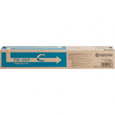 Kyocera Original Toner Cartridge - Laser - 6000 Pages - Cyan - 1 Each TK-897C