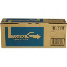 Kyocera TK-592C Original Toner Cartridge - Laser - 5000 Pages - Cyan - 1 Each - TAA Compliance TK592C