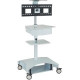Avteq Telemedicine Mobile Cart - 1 Drawer - 200 lb Capacity - 4 Casters - 4" Caster Size - Steel - 72" Height - TAA Compliance TMP-200