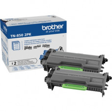 Brother Genuine High-Yield Black Toner Cartridge Twin Pack TN850 2PK - Laser - High Yield - 8000 Pages Black (Per Cartridge) - 2 Pack TN8502PK