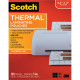 3m Scotch Thermal Laminating Pouches - Sheet Size Supported: Letter 8.50" Width x 11" Length - Laminating Pouch/Sheet Size: 8.90" Width5 mil Thickness - for Sign, Schedule, Artwork, Certificate - Durable, Photo-safe, Thick - Clear - 100 / P