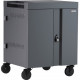 Bretford CUBE Cart - 1 Shelf - Push/Pull Handle - 4 Casters - Steel - 30" Width x 26.5" Depth x 37.5" Height - Champagne - For 16 Devices - TAA Compliance TVC16PAC-CH