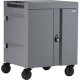 Bretford CUBE Cart - 2 Shelf - Push/Pull Handle - 4 Casters - Steel - 30" Width x 26.5" Depth x 37.5" Height - Platinum - For 32 Devices - TAA Compliance TVC32PAC-270PM