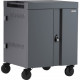 Bretford CUBE Cart - 2 Shelf - Push Handle Handle - 4 Casters - Steel, Polypropylene - 30" Width x 26.5" Depth x 37.5" Height - Charcoal - For 32 Devices - TAA Compliance TVC32PAC-90DC