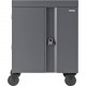 Bretford CUBE Cart - 2 Shelf - 4 Casters - Steel - 30" Width x 26.5" Depth x 37.5" Height - Charcoal - For 32 Devices - TAA Compliance TVC32PAC-CK