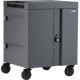 Bretford CUBE Cart - 2 Shelf - Push Handle Handle - 4 Casters - Steel, Polypropylene - 30" Width x 26.5" Depth x 37.5" Height - Charcoal - For 32 Devices - TAA Compliance TVC32PAC-KEYC