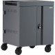 Bretford CUBE Cart - 2 Shelf - Push Handle Handle - 4 Casters - Steel, Polypropylene - 30" Width x 26.5" Depth x 37.5" Height - Charcoal - For 32 Devices - TAA Compliance TVC32PAC-SPLOCK