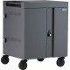 Bretford CUBE Cart - 2 Shelf - Push/Pull Handle - 4 Casters - Steel - 30" Width x 26.5" Depth x 37.5" Height - Black Pumice - For 32 Devices - TAA Compliance TVC32PAC-270BP
