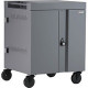Bretford CUBE Cart - 2 Shelf - Push/Pull Handle - 4 Casters - Steel - 30" Width x 26.5" Depth x 37.5" Height - Platinum - For 36 Devices - TAA Compliance TVC36PAC-270PM