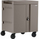 Bretford CUBE Cart 36, AC Charging, Sky Paint - 2 Shelf - 4 Casters - Polypropylene, Steel - 30" Width x 26.5" Depth x 37.5" Height - Champagne - For 36 Devices - TAA Compliance TVC36PAC-CH