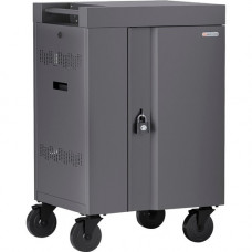 Bretford CUBE Cart Mini - 2 Shelf - Push/Pull Handle - 4 Casters - Steel - 24" Width x 21" Depth x 37.5" Height - Grass - For 20 Devices - TAA Compliance TVCM20PAC-270GRA