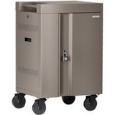 Bretford CUBE Cart Mini Charging Cart - 4 Casters - 5" Caster Size - Steel - 24" Width x 21" Depth x 37.5" Height - Champagne - For 24 Devices TVCM24PAC-CH