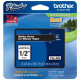 Brother 12mm (1/2") White on Black Laminated Tape (8m/26.2') (1/Pkg) - TAA Compliance TZE335
