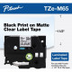 Brother P-touch TZe Label Tape - 1 27/64" Width x 26 1/4 ft Length - Rectangle - White on Matte Clear - TAA Compliance TZEM65