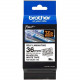 Brother Self-Laminating Tape - 1.42" - Rectangle - Black on White TZESL261