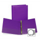 Samsill Fashion Color Round Ring Presentation View Binders - 1" Binder Capacity - Letter - 8 1/2" x 11" Sheet Size - 225 Sheet Capacity - 3 x Round Ring Fastener(s) - 2 Internal Pocket(s) - Vinyl, Chipboard - Purple - Recycled - 2 / Pack - 