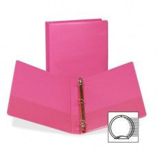 Samsill Earth&#39;&#39;s Choice Fashion Biobased USDA Certified View Binders - 1" Binder Capacity - Letter - 8 1/2" x 11" Sheet Size - 200 Sheet Capacity - 3 x Round Ring Fastener(s) - 2 Internal Pocket(s) - Chipboard - Hot Pink - 1