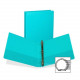 Samsill Fashion Color Round Ring Presentation View Binders - 1" Binder Capacity - Letter - 8 1/2" x 11" Sheet Size - 225 Sheet Capacity - 3 x Round Ring Fastener(s) - 2 Internal Pocket(s) - Vinyl, Chipboard - Turquoise - Recycled - 2 / Pack