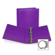Samsill Fashion Color Round Ring Presentation View Binders - 2" Binder Capacity - Letter - 8 1/2" x 11" Sheet Size - 450 Sheet Capacity - Round Ring Fastener(s) - 2 Internal Pocket(s) - Vinyl, Chipboard - Purple - Recycled - 2 / Pack - TAA 