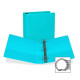 Samsill Fashion Color Round Ring Presentation View Binders - 2" Binder Capacity - Letter - 8 1/2" x 11" Sheet Size - 450 Sheet Capacity - Round Ring Fastener(s) - 2 Internal Pocket(s) - Vinyl, Chipboard - Turquoise - Recycled - 2 / Pack - T