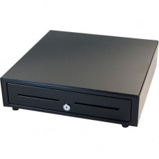 Apg Cash Drawer Vasario 1616 Cash Drawer: VB320-BL1616-B5 - 4 Bill x 8 Coin - Dual Media Slot, Stainless Steel - Black - Printer Driven - 4.3" H x 16.2" W x 16.3" D - TAA Compliance VB320-BL1616-B5