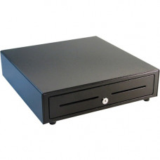 Apg Cash Drawer Vasario 1616 Cash Drawer: VB554A-BL1616 - 5 Bill x 5 Coin Till - Dual Media Slot, Painted Front - Black - USB - 4.3" H x 16.2" W x 16.3" D - TAA Compliance VB554A-BL1616