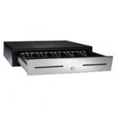 apg Vasario Series Cash Drawer - 4 Bill - 6 Coin - 2 Media Slot - Stainless Steel, Plastic - Black - 4.3" Height x 18.8" Width x 15.2" Depth VBS320-BL-1915-CC