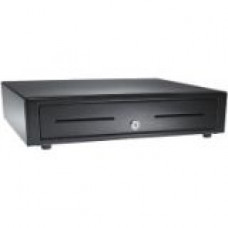 Apg Cash Drawer Vasario 1616 Cash Drawer - 5 Bill - 5 Coin - 2 Media SlotSerial Port, - Stainless Steel, Plastic - Black - 4.3" Height x 16.2" Width x 16.3" Depth - TAA Compliance VBS484A-BL1616