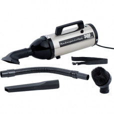 Metropolitan Vacuum Cleaner  MetroVac Evolution Hand Vac VM6SB500 - 559.27 W Motor - Bagged - Nozzle, Dusting Brush, Crevice Tool, Hose - 12 ft Cable Length - 20" Hose Length - 523.6 gal/min - AC Supply - 120 V AC - 4.50 A - Satin Nickel, Black VM6SB