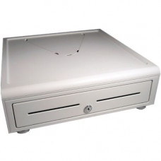 Apg Cash Drawer Stratis 1617 Cash Drawer - 4 Bill - 8 Coin - 2 Media SlotPrinter Driven - Chrome - White - 5.3" Height x 16.2" Width x 17.3" Depth VTC320-AW1617-B5