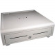 Apg Cash Drawer Stratis 1617 Cash Drawer - 4 Bill - 8 Coin - 2 Media SlotPrinter Driven - Chrome - White - 5.3" Height x 16.2" Width x 17.3" Depth VTC320-AW1617-B5