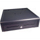 Apg Cash Drawer Stratis 1617 Cash Drawer - 4 Bill - 8 Coin - 2 Media SlotPrinter Driven - Chrome - Black - 5.3" Height x 16.2" Width x 17.3" Depth VTC320-BL1617-B5