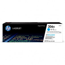 HP 206X Original Toner Cartridge - Cyan - Laser - High Yield - 2450 Pages - 1 Each - TAA Compliance W2111X