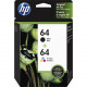 HP 64 Original Ink Cartridge - Black, Tri-color - Inkjet - High Yield - 200 Pages, 165 Pages - 2 / Pack X4D92AN#140