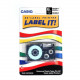 Casio Label Printer Tape - 15/64" Length - Dye Sublimation - White - 1 Roll XR-6WES